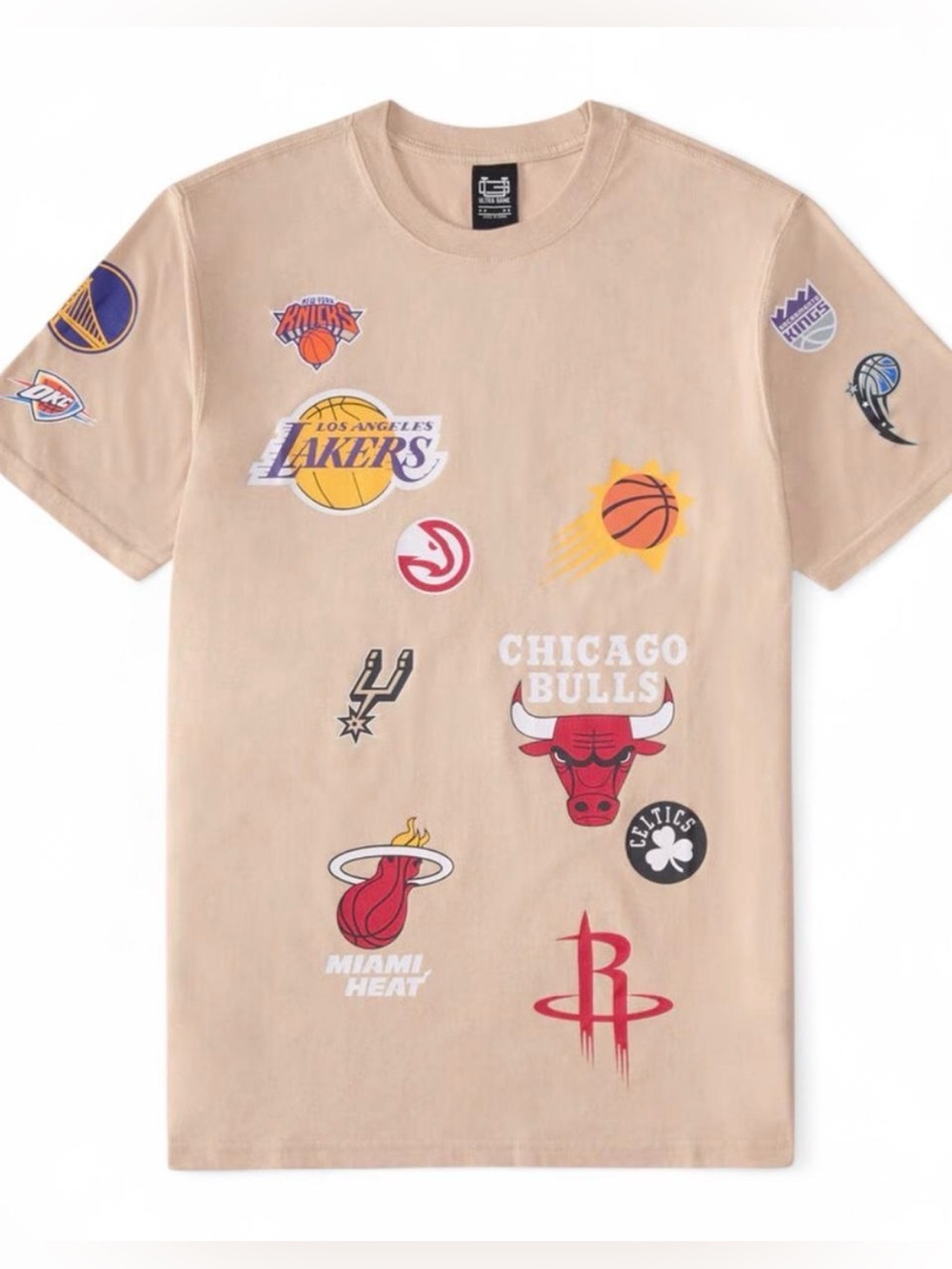 NBA all over print team logo shirt medium